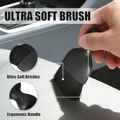 10PCS Car Detailing Brush Kit, Soft Boar Hair Brush, Car Interior Detail Brush, Fiber Brush, Car Dust Removal Brush, Car Cleaning Gel, Car Interior Cleaning Kit for Trucks, Cars, RVs, SUVs - size: 10PCS