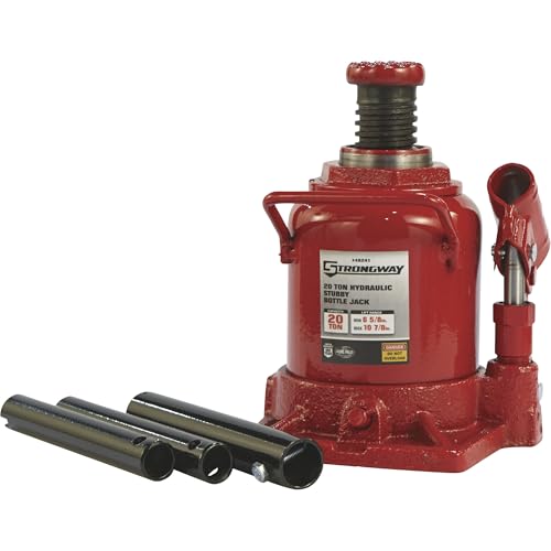 Strongway 20-Ton Hydraulic Stubby Bottle Jack | Controlled lifting and positioning, Professional garage use, Stable service support, Durable steel construction - style: 20 Ton