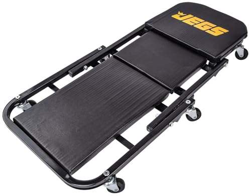 JEGS 2-in-1 Folding Creeper & Z-Seat | 2-in-1 Folding Creeper & Z-Seat for supporting the driver or passenger in the vehicle; steel construction