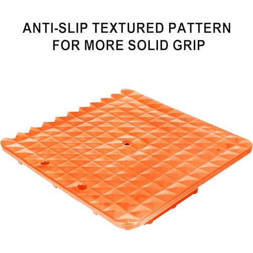 Seven Sparta Off-Road Base Stand Compatible with Hi Lift Jack（Orange Base） | For Hi Lift Jack, Alleviate Jack Hoisting Sinkage, Heavy Duty PP, Teeth Design, Easy to Clean, Solid Construction - style: Orange Base