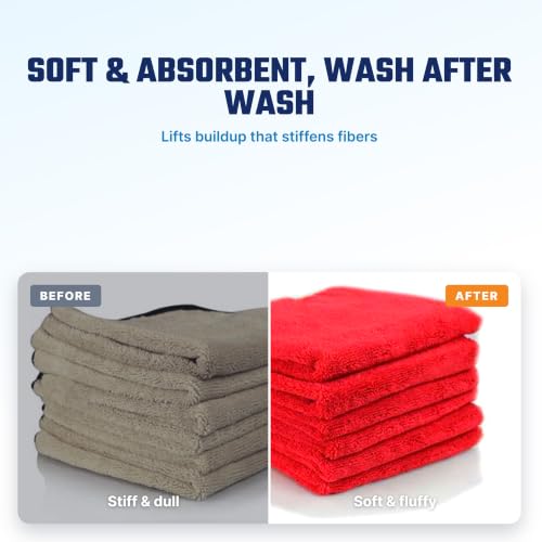 Chemical Guys, Microfiber Wash & Towel Detergent, Concentrated, 1 Gallon | Concentrated detergent deep-cleans microfiber towels, mitts and pads, lifting wax, grease and grime, orange scent - size: 128 Fl Oz (Pack of 1)