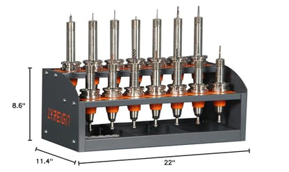 CNC Tool Rack for Workshop Storehouse Airplane Car Furniture Make, CNC Tool Holder on Desktop Placed, CNC Tool Storage Rack Placed on The Desktop - size: CAT/BT40-14CAP