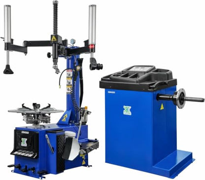 XK Tire Changers Machine and Wheel Balancer Combo, 110V, 988-690 | Max Tire Diameter 37 in, 2.0HP,Multi Balancing Modes, for Automotive Repair Shops,Home Garages, 36 Month Part Replacements - color: Model: 988+690