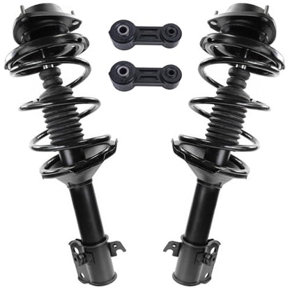 Detroit Axle - 4pc Front Suspension Struts Kit for 2000-2004 Subaru Outback, 2003 Baja, 2 Struts with Coil Spring Assembly 2 Sway Bar End Links Replacement - size: 4QS54021/ sway kit