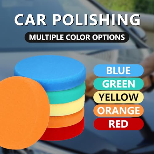 6 Inch Foam Polishing Pads for Car Detailing - High-Density Buffing Pads for Waxing, Polishing, andGlazing - Auto Detailing Pads for Dual Action & Rotary Polishers - 5PCS Set Washable