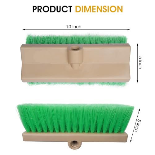 Nanoskin Large Bi-Level Vehicle Wash Brush with Soft Nylon Bristles – Ultimate Truck, Van, and RV Cleaning Tool, Ergonomic Design for Professional Detailing, Scratch-Free, Efficient 12-inch Reach - style: Bi-level Brush – 12-inch