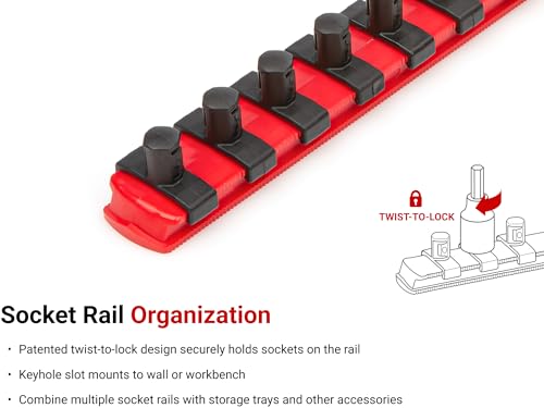 TEKTON Hex Bit Socket Set, 11-Piece | SHB91107 - color: Standard, size: 11-Piece (3-10 mm), style: Rail