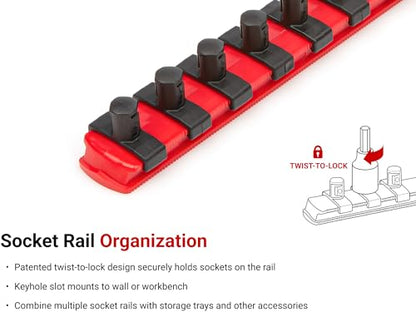 TEKTON Hex Bit Socket Set, 11-Piece | SHB91107 - color: Standard, size: 11-Piece (3-10 mm), style: Rail
