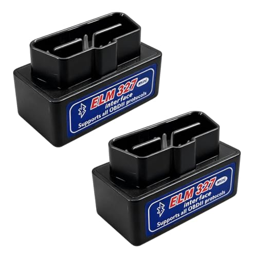 2 PCS ELM327 OBDII Car Auto Diagnostic Scanner, Professional Mini Bluetooth Scan Tool Engine Fault Code Reader, Wireless Failure Detector Interface Adapter for Most OBD II Vehicles (Black) - color: Black, 2 PCS