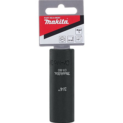 Makita A-96291 3/4" Deep Well Impact Socket with 1/2" Drive - size: 3/4"