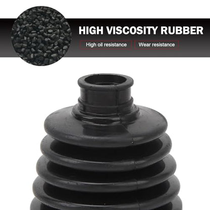 2 PCS CV Boot Repair Kit, Waterproof & Dustproof CV Axle Boot with 4 Clamps 6 Ties, One-piece Easy Installation CV Boot for Protect Axle, Universal for Most Cars, Trucks, SUVs (Black)