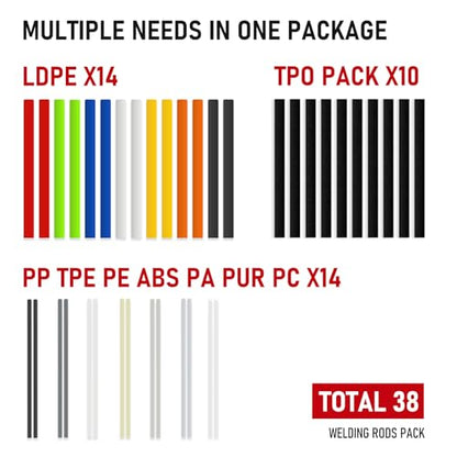 RX WELD 2-in-1 Plastic Welder, 1000PCS Hot Stapler Repair Kit | Soldering Iron, Repair for Automotive Car Bumper DIY, Patent Number D1052628 - color: Yellow