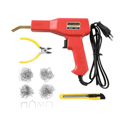 Car Plastic Welder, Vehicle Bumper Repair Welding Gun Kit with 200PCS Hot Staplers, Automotive Hot Stapler Weld Gun with Portable Toolbox, Universal for Most Vehicles