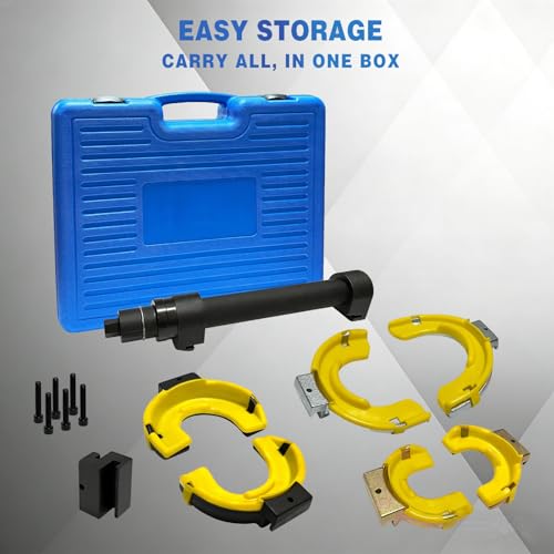 Macpherson Strut Spring Compressor Tool, Universal Spring Compressor with Overload Protection Device, Interchangeable Fork Strut Coil Extractor Remover Tool Allow Impact Wrench Use