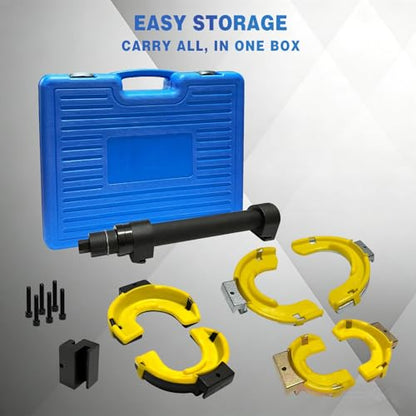 Macpherson Strut Spring Compressor Tool, Universal Spring Compressor with Overload Protection Device, Interchangeable Fork Strut Coil Extractor Remover Tool Allow Impact Wrench Use