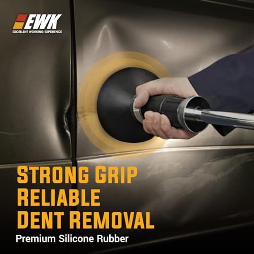 EWK Pneumatic Car Dent Puller Kit, Air Compressor Suction Cup Dent Puller with 75mm 100mm 125mm Cups, Slide Hammer Paintless Dent Removal Tool for Auto Body Repair