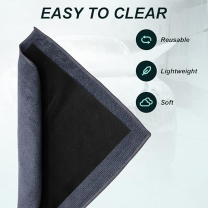 2Pcs Clay Towels Microfiber Clay Bar Towel & Rag, Grey | Dual-Sided, Car Detailing Cloth, For Car Detailing - color: Grey