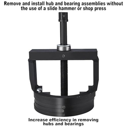 FreeTec Master Wheel Hub Removal Tool Set - C to U Sizes Back and Front Wheel Bearing Remover and Installer Tool Kit
