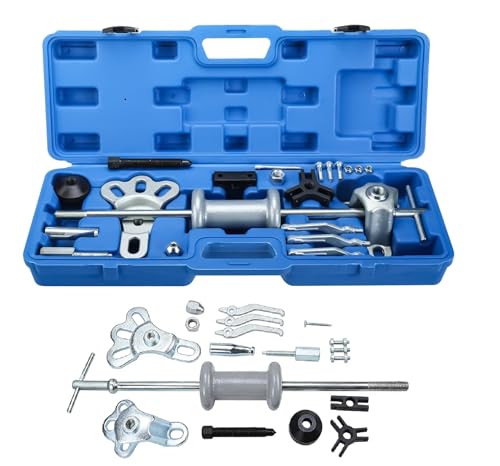 8MILELAKE 9 Way Slide Hammer Puller Axle Front Rear Wheel Bearing Dent Hub Gear Puller Remover Set