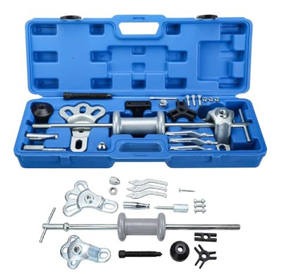 8MILELAKE 9 Way Slide Hammer Puller Axle Front Rear Wheel Bearing Dent Hub Gear Puller Remover Set