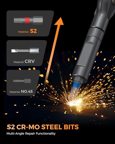 LIFEGOO Ratchet Screwdriver Set: 74 in 1 Magnetic Screwdriver Sets, S2 Steel Bits & Flexible Shaft Suitable for Electronics, Furniture Assembly & Bicycle Repair Tools - size: 74 in 1
