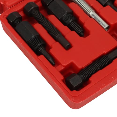 13PCS AC Hub Puller Kit AC Hub Installer Service Tool Set with 2 & 3 Hole Puller Plates Con Removal and Installation Kit with Storage Case for Automotive Repair
