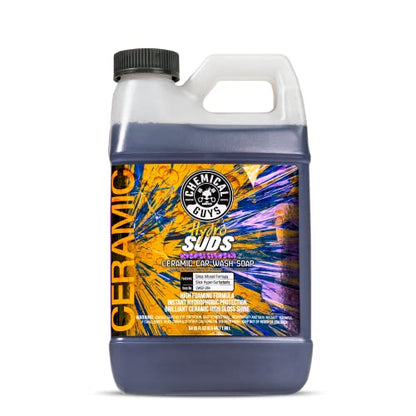 Chemical Guys, HydroSuds Ceramic High Foaming Car Wash Soap, Berry, 64 oz | Ceramic polymers add gloss and water beading, thick foam for cannons, guns or buckets, sweet berry scent - size: 64 Fl Oz (Pack of 1)