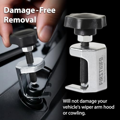 FIRSTINFO Taiwan Heavy Duty Windshield Wiper Arm Puller Remover Tool | Lightweight • Windscreen Wiper Arm Removal • Heat-treated alloy steel • Chrome-plated finish