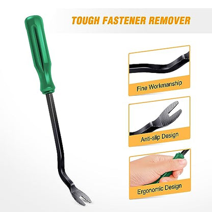 GOOACC 5PCS Auto Trim Removal Tool Kit No-Scratch Removal Tool Kit for Car Audio Dash Panel Window Molding Fastener Remover Tool Kit-Green - color: Green, size: 5Pcs