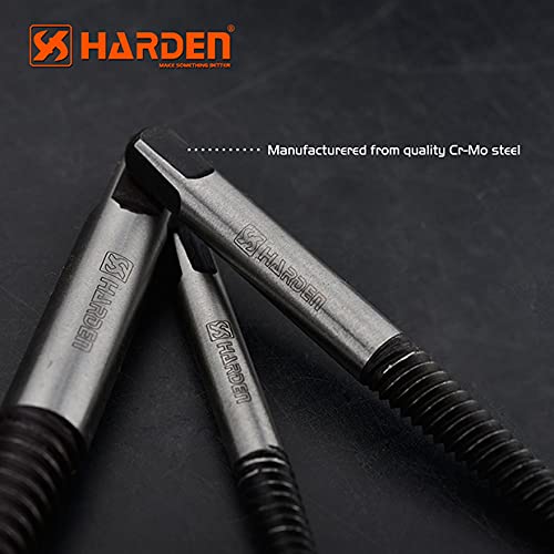 Edward Tools Bolt and Screw extractor set 5 Piece - Hardened Cr-Mo Steel for Easier Removal of Damaged Screws - Includes 5 sizes - Remove Allen bolts, Machine Screws, Hex Bolts, Metal Screws