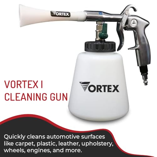 HI-TECH Vortex I Air Cleaning Gun – Deep Cleans Auto Interiors & Exteriors – Compressed Air Powered – Car Detailing Tool for Dirt, Dust, Grime & Stains - style: Vortex I