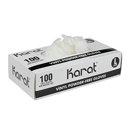 Karat FP-GV1006 Vinyl Powder-Free Gloves (Clear) - Small (Case of 1000) - color: Clear, size: Small