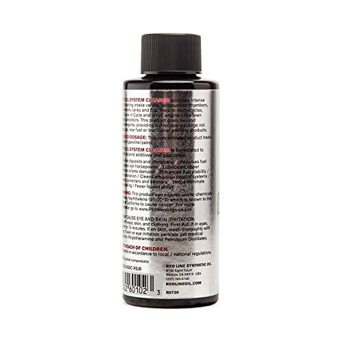 Red Line 60102 SI-1 Complete Fuel System Cleaner, Cleans and Prevents Corrosion in Fuel Systems, Cleans Injectors, Carburetors, Valve and Combustion Chamber Deposits - (1 Pack - 4 oz) - size: 1 Pack - 4 oz