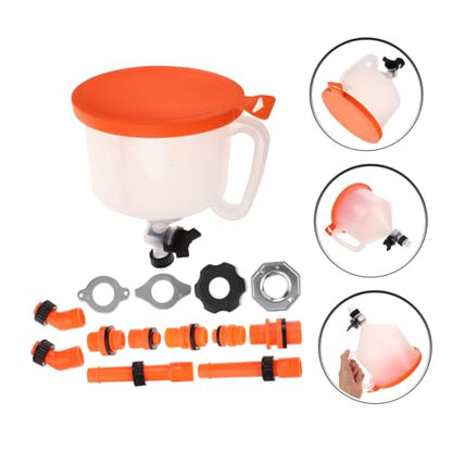 Healifty Spill Coolant Filling Funnel Kit with Valve Leak Resistant Radiator Spill Cooling System Tool for Car Models Plastic Overflow Auto Coolant Flush Accessory