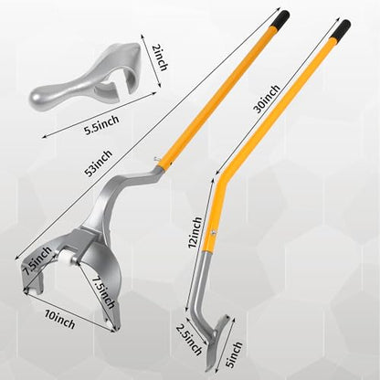Tire Hammer Bead Breaker & Mount Demount Tool Set for 22.5-24.5 Semi Truck Bus Tires, Manual Tubeless Tire Changing Kit w/ Duck-Billed Wedge, 3-Piece Lever, Bead Keeper - Heavy Duty for Car Repair