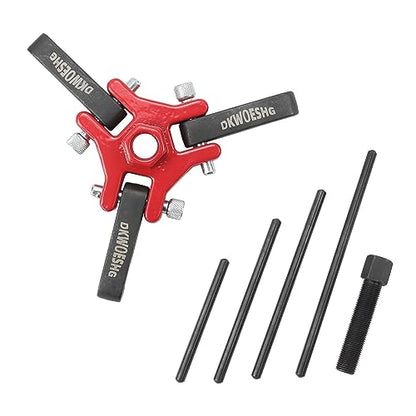 Harmonic Balancer Puller & Crankshaft Pulley Removal Tool Kit - 3 Jaw Puller Set Compatible with GM, Chevrolet, Cadillac, Chrysler, Ford, Dodge, Jeep, LS Engine, and More