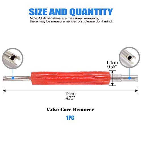 Glarks 41Pcs Schrader Car A/C Valve Core Kit - R12 R134a - Aluminium & Brass & Plastic - Blue Remover Tool - 7.6cm - style: Car Air Conditioner Valve