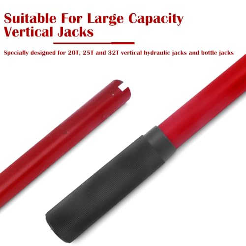 2 Pack Heavy Duty Hydraulic Bottle Jack Handle for 20-32 Ton, Replacement Lever Pole with Anti-Slip Grip Sleeve
