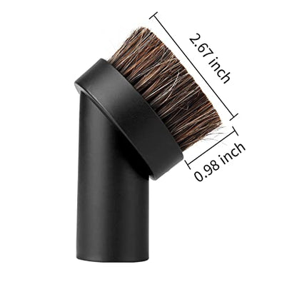 Lamoutor 4Pcs Soft Bristle Vacuum Brush Round Brush Vacuum Attachment Universal Vacuum Dust Brush for Most Vacuum Cleaners Accessories