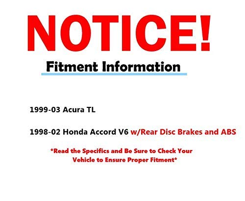 Detroit Axle - Pair Rear Wheel Bearing and Hubs Assembly for 1999-2003 Acura TL, 1998-2002 Honda Accord [V6 Models only - Rear DISC], 5 Lug w/ABS - style: 512179 x2/Pair