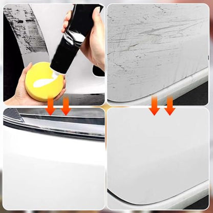 Car Scratch Repair Wax with Sponge and Towel, 2026 New Upgrade Car Scratch Remover Wax, Automotive Scratch Repair, Professional Car Paint Repair Compound for Deep Scratches (120g)