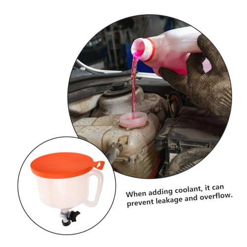 Zerodeko Coolant Funnel Kit Spill Auto Radiator Bleeding Filling Tool Wide Mouth Oil Funnel for Efficient Coolant Refilling
