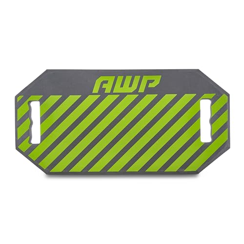 AWP Foam Kneeling Pad for Electricians, Carpenters, Mechanics, Plumbers, Landscapers & More | Shock Absorbing 1.5" Foam Kneeling Work Pad, | High Visibility Green (4 Pack) - size: 1 Count (Pack of 4 )