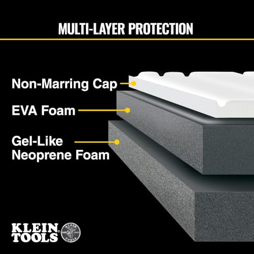 KLEIN TOOLS 60846 Knee Pad for Men and Women, Non-Marring, Gel-Like Padding, Adjustable Straps, Great for Construction and Flooring