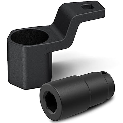 MOSTPLUS 19mm Harmonic Balancer Socket Tool + 50mm Crankshaft Crank Pulley Wrench Holder Automotive Removal Tools Compatible with Honda and Acura Engines
