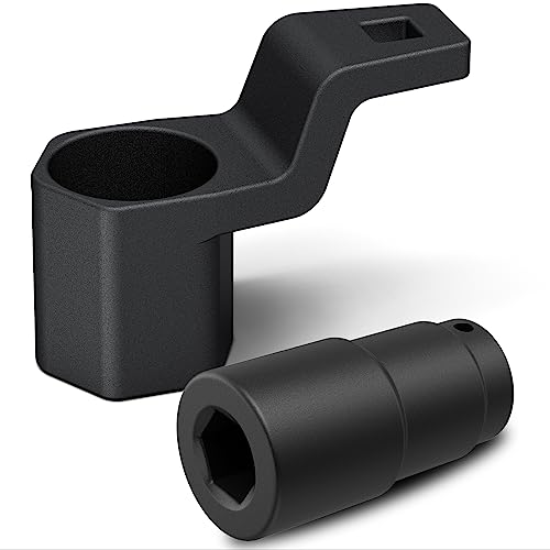 MOSTPLUS 19mm Harmonic Balancer Socket Tool + 50mm Crankshaft Crank Pulley Wrench Holder Automotive Removal Tools Compatible with Honda and Acura Engines