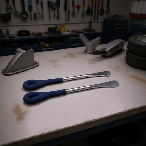 2pcs Tire Iron Spoon Levers, Heavy Duty 10in Motorcycle Tire Changer Tool Carbon Steel Set, Suitable for Car Motorcycle Repair Replacement Tool