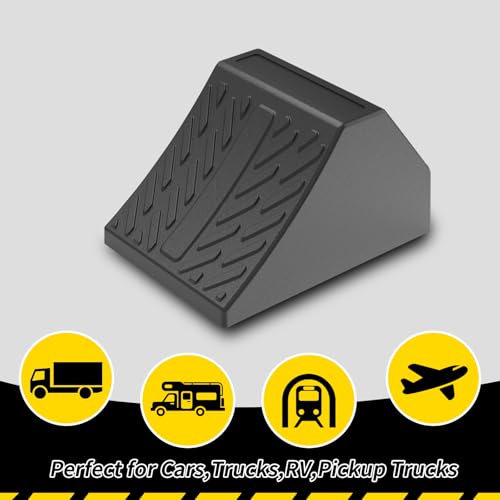 BESEA 8 Pack Truck Wheel Chock Wheel Stopper Non Slip Base，6.6" Length,4" Height,4.8" Width，Help Keep Your Trailer RV in Place High Reflectivity (Pack of 8)