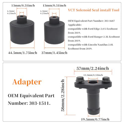 Camshaft Alignment Holding Timing Kit Fit for Ford 2.0 2.3, 303-1685 | Balance Shaft Preload Tool Crankshaft Damper Holder VCT Solenoid Seal Installer 303-1511 303-1686 303-1687 303-1688 303-1689 - size: 11pcs