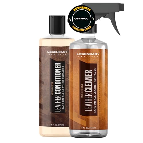 Legendary Leather Cleaner And Conditioner 16oz - Conditions, Cleans, & Protects Car Interior from UV - Multi Use Detailing Kit for Car Seats - Non-Greasy, Restores Leather - size: Leather Conditioner & Cleaner 16oz